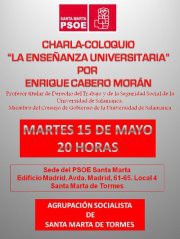 CHARLA - COLOQUIO:" LA ENSEÑANZA UNIVERSITARIA"