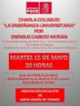 CHARLA - COLOQUIO:" LA ENSEÑANZA UNIVERSITARIA"